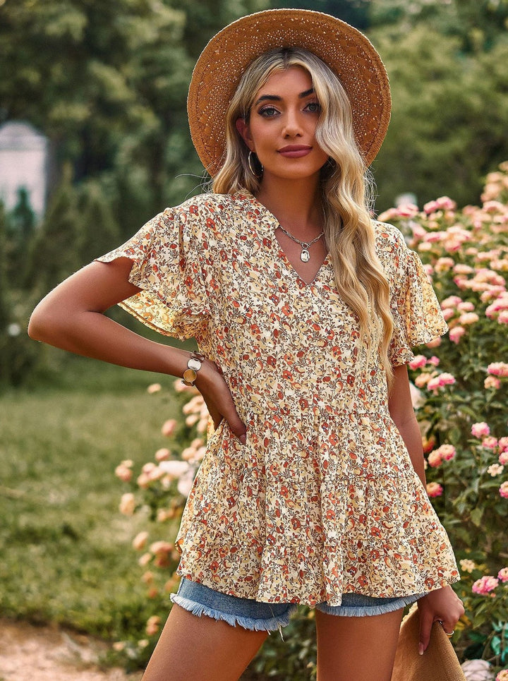 Floral Peplum Top