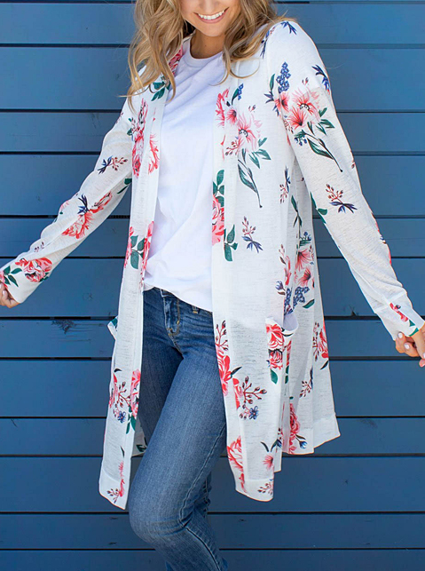 Lightweight Floral Cardigan