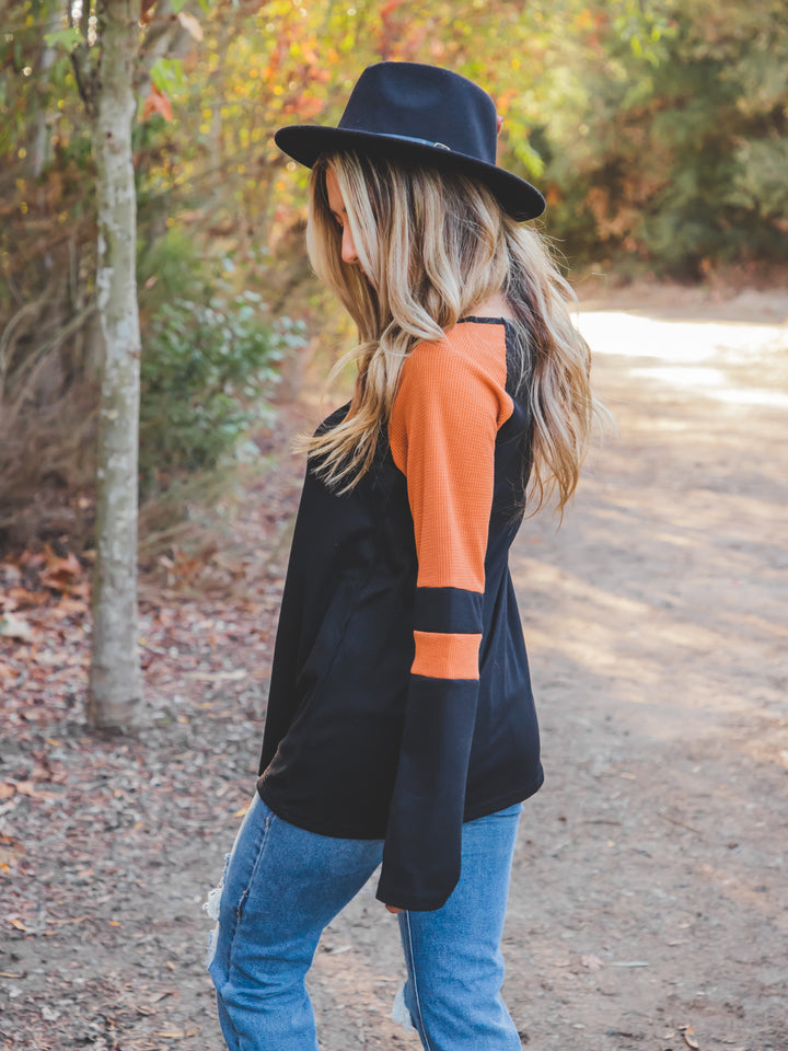 Colorblock Raglan Top