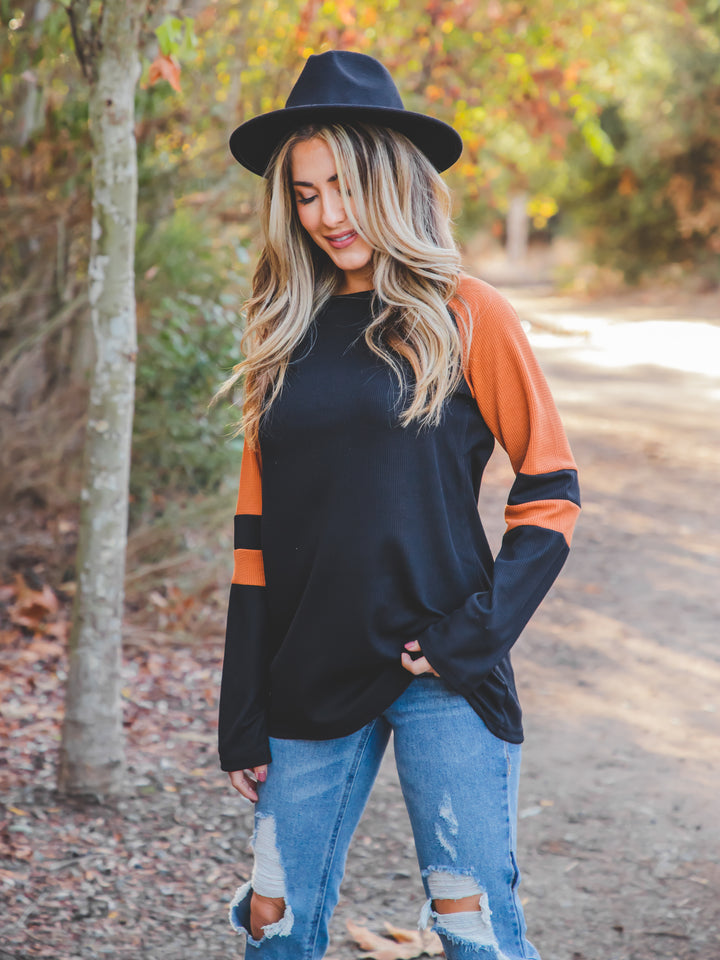 Colorblock Raglan Top