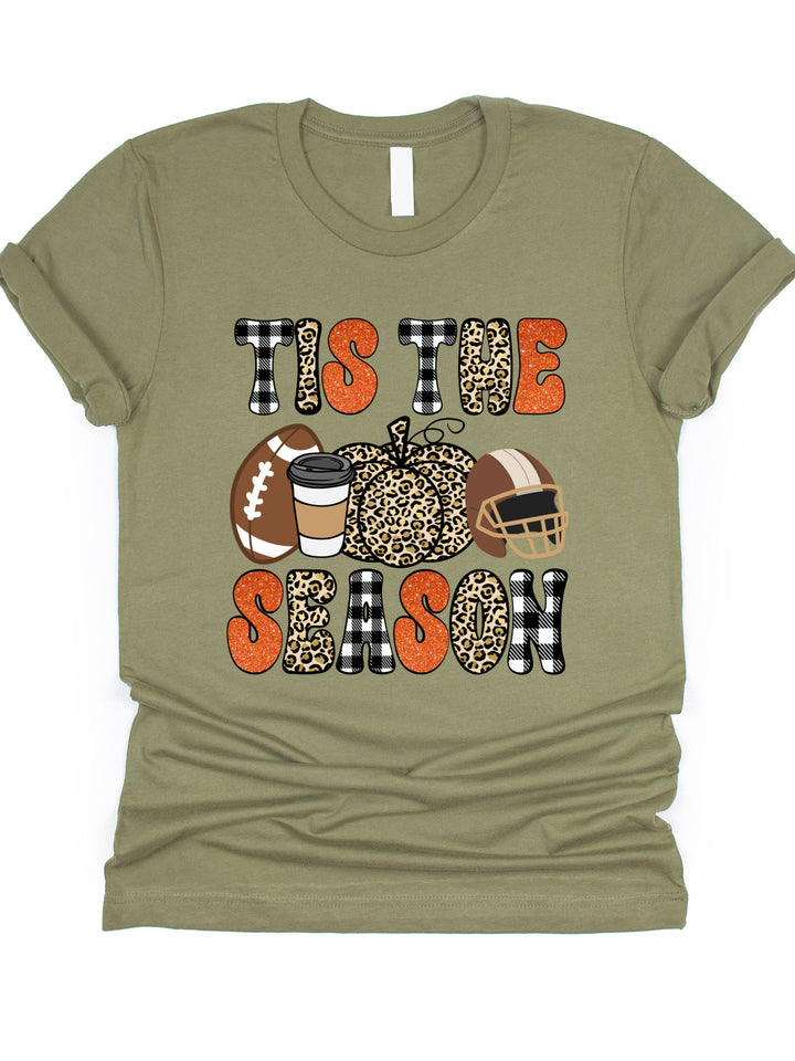 Tis The Season Fall Football Graphic Tee