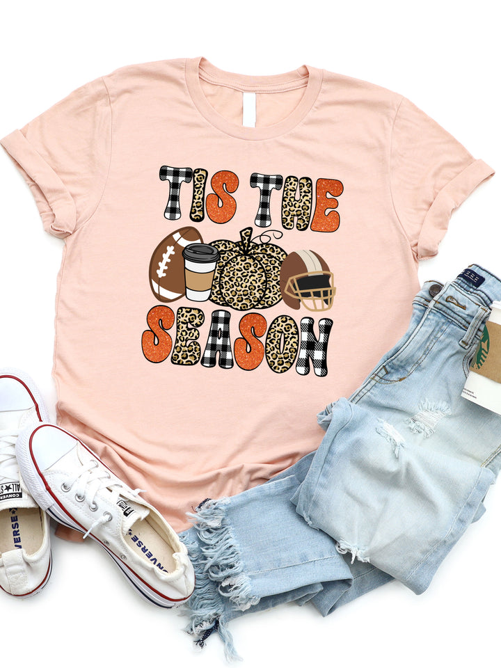 Tis The Season Fall Football Graphic Tee