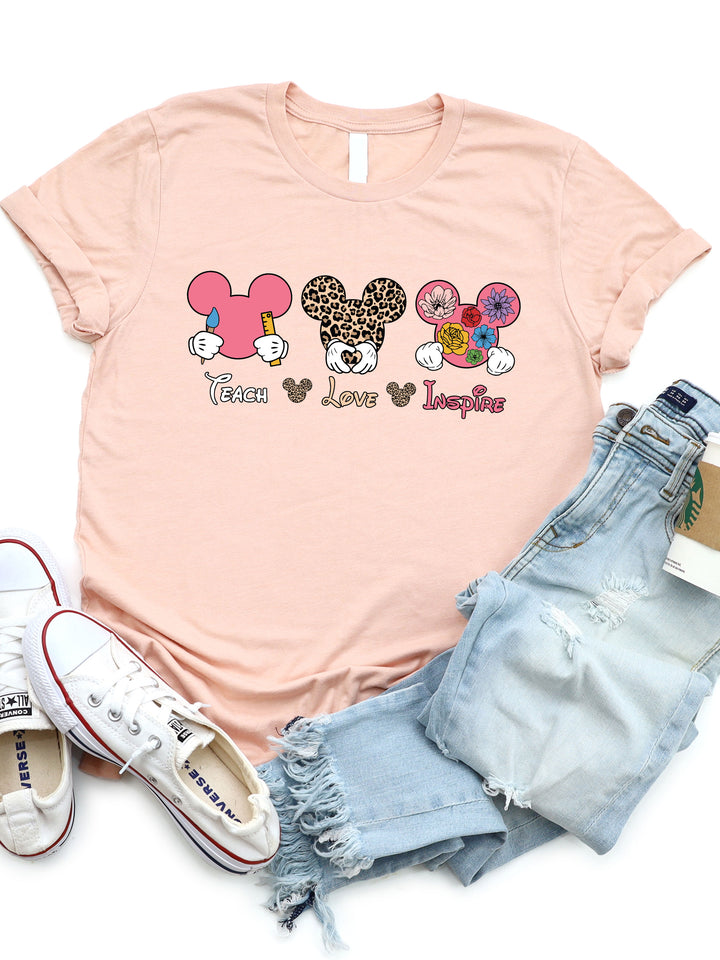 Teach, Love, Inspire - Disney Graphic Tee