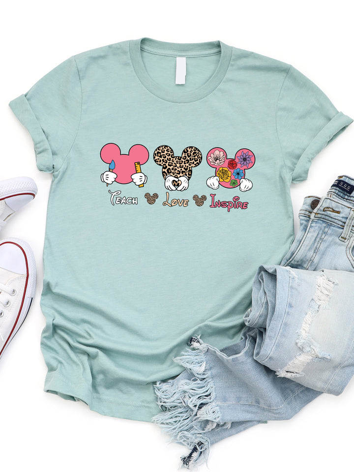 Teach, Love, Inspire - Disney Graphic Tee