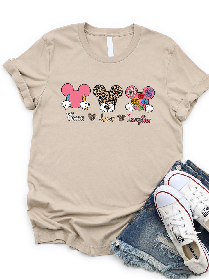 Teach, Love, Inspire - Disney Graphic Tee