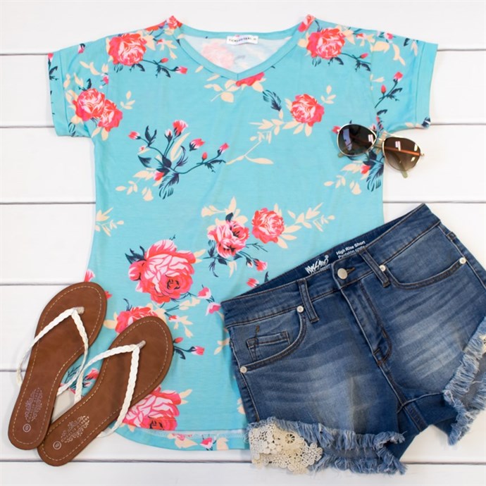 Floral V-Neck Tunic