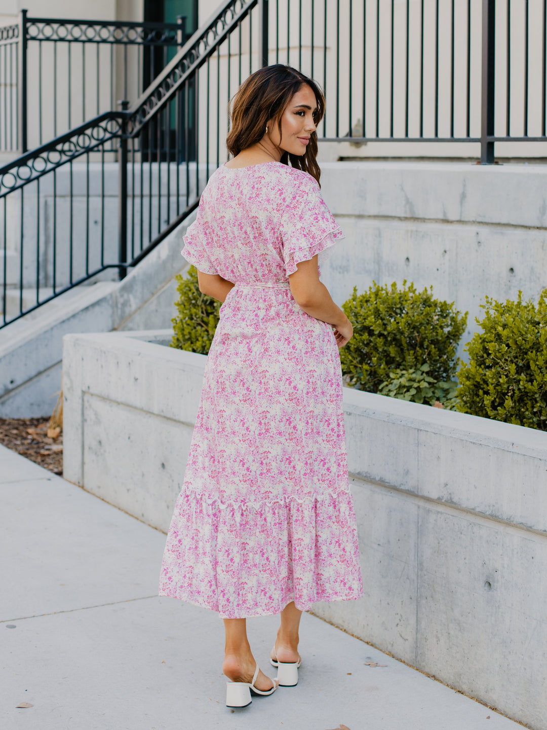 Pastel Floral Belted Whitney Dress