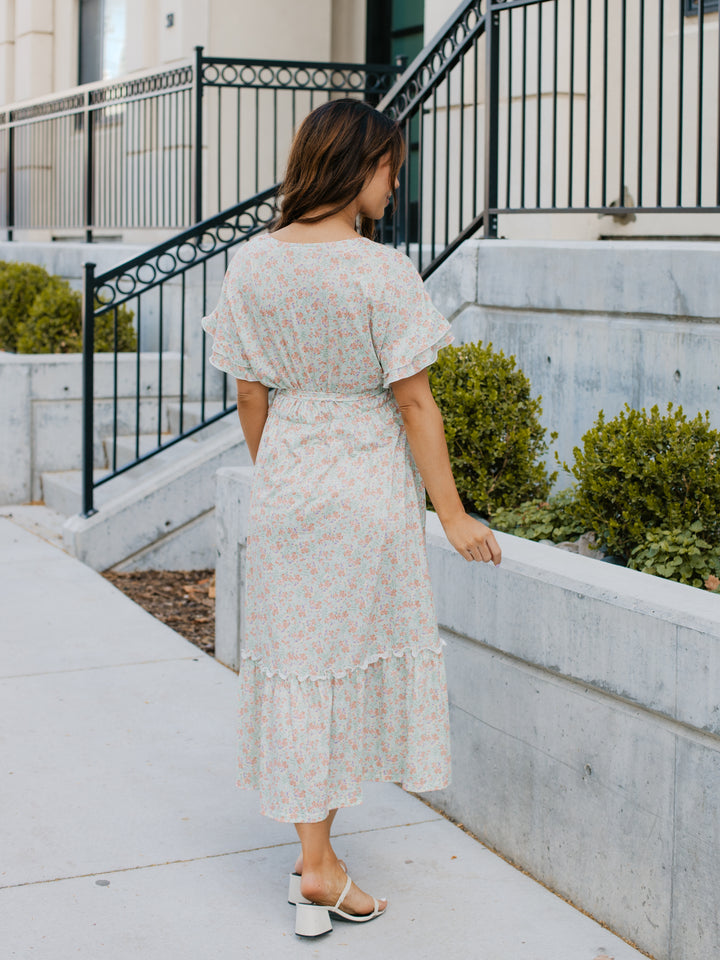 Floral Whitney Dress  - Blue / Purple