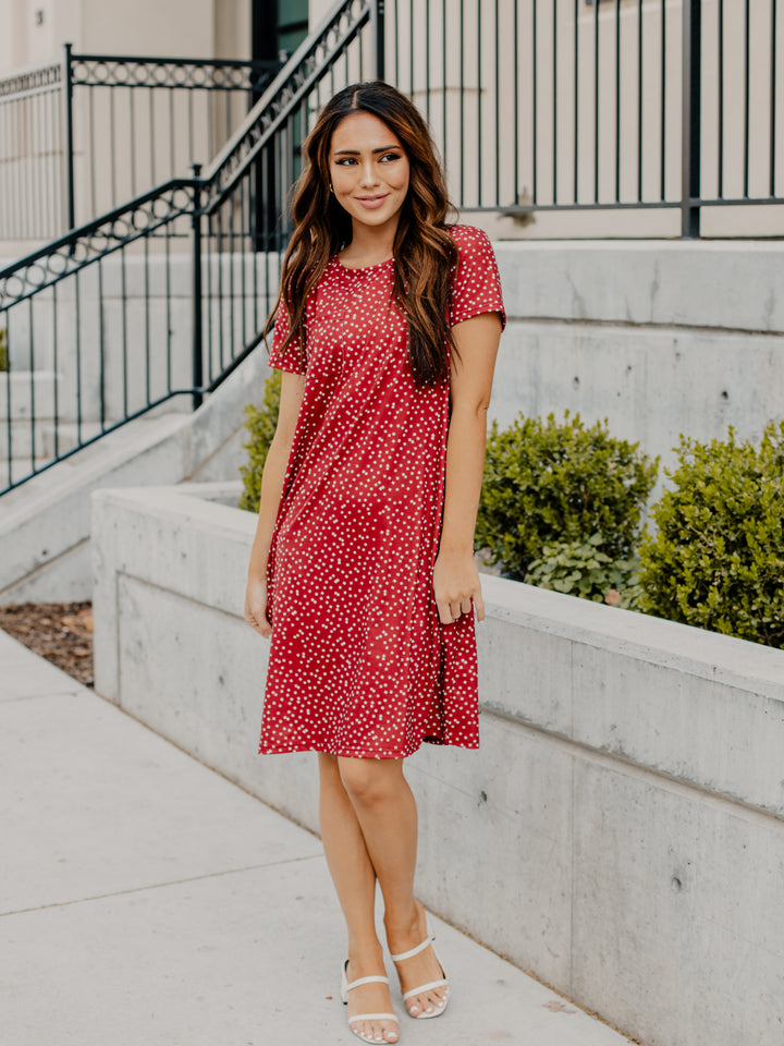 Polka Dot Pocket Tee Dress