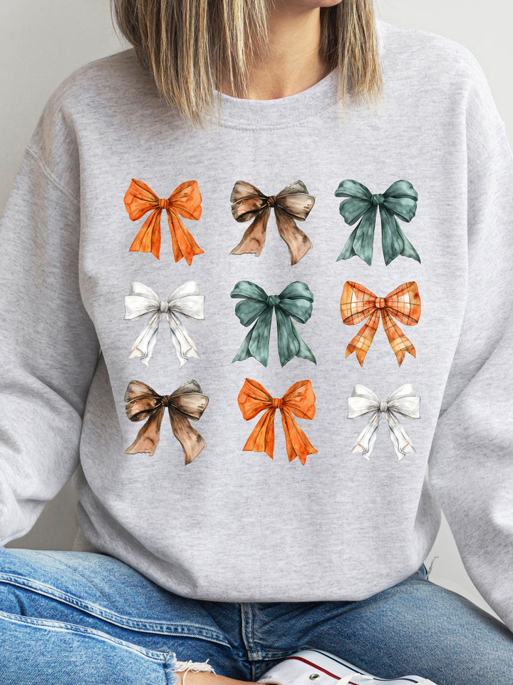 Colored Bows Graphic Sweatshirt