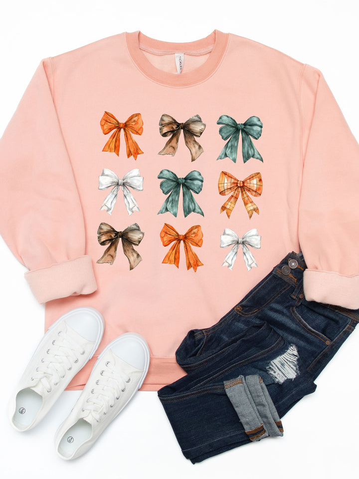 Colored Bows Graphic Sweatshirt