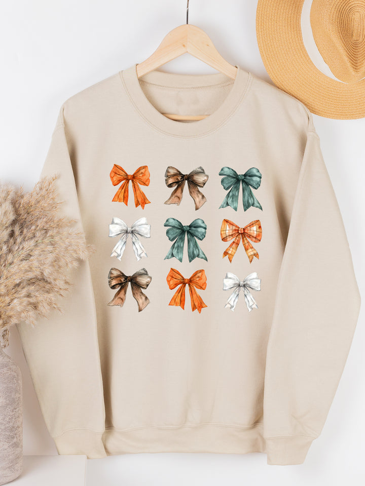 Colored Bows Graphic Sweatshirt