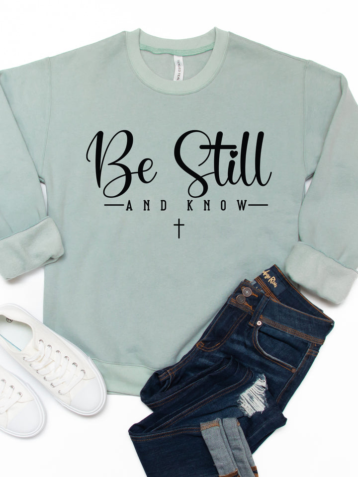 Be Still & Know Cross Graphic Sweatshirt