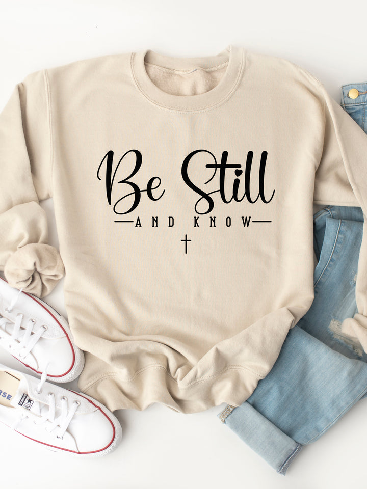 Be Still & Know Cross Graphic Sweatshirt