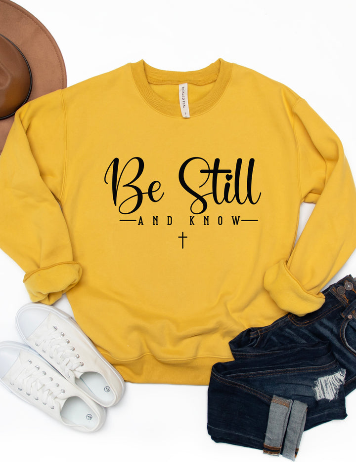 Be Still & Know Cross Graphic Sweatshirt