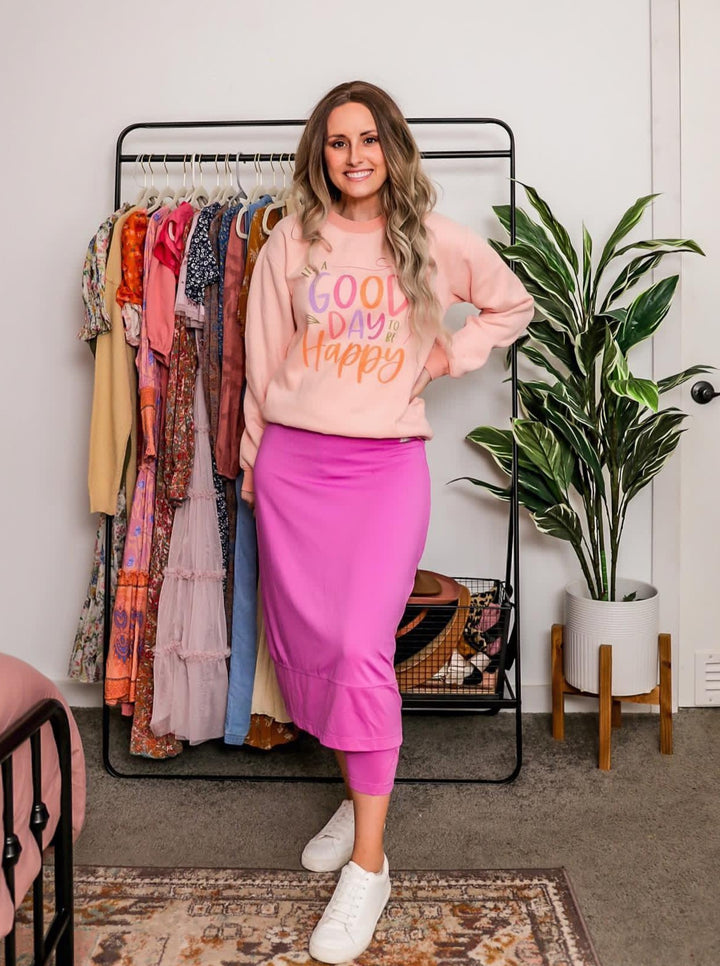 It's A Good Day To Be Happy - Graphic Sweatshirt @happyhemlines