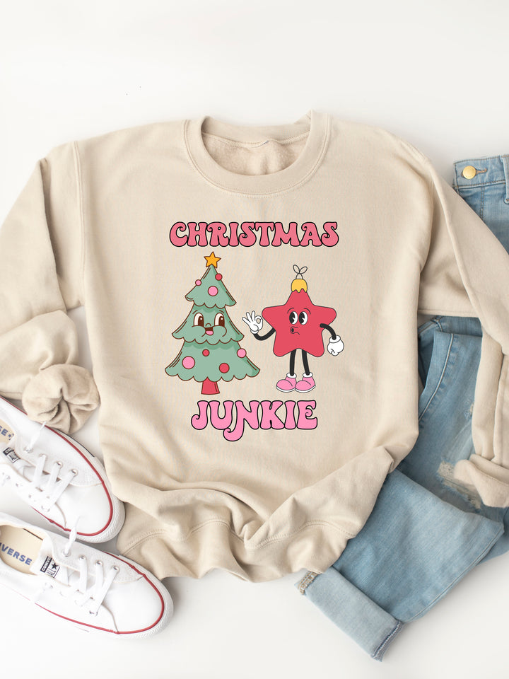Christmas Junkie Graphic Sweatshirt