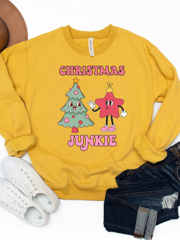 Christmas Junkie Graphic Sweatshirt