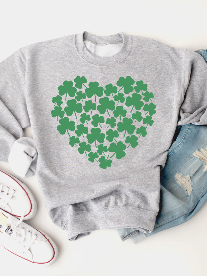 Heart Clovers  - Graphic Sweatshirt