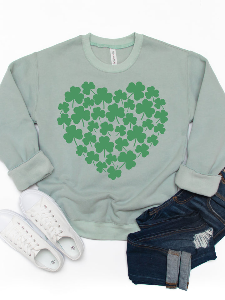 Heart Clovers  - Graphic Sweatshirt