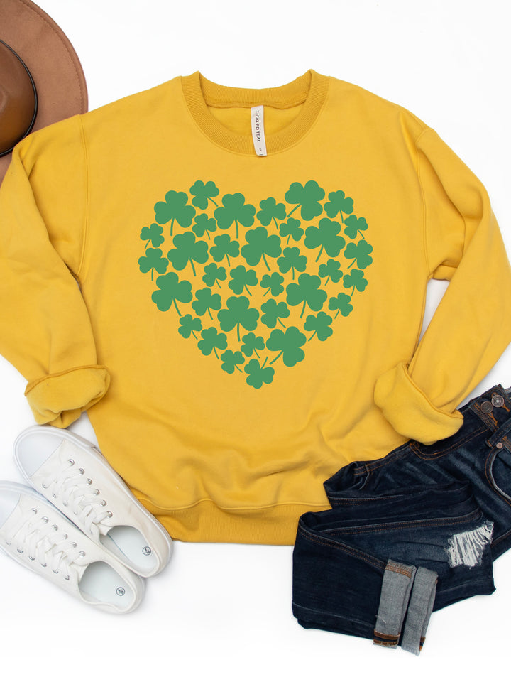 Heart Clovers  - Graphic Sweatshirt