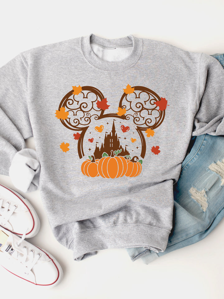 Fall Disney Castle Ears Graphic Sweatshirt