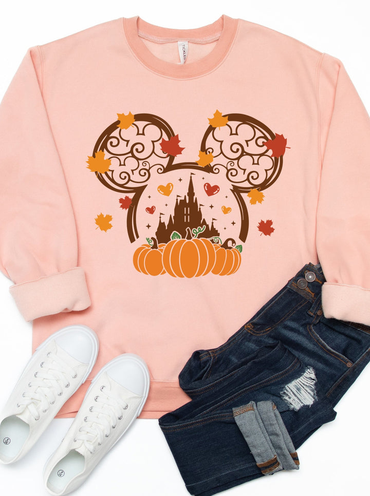 Fall Disney Castle Ears Graphic Sweatshirt