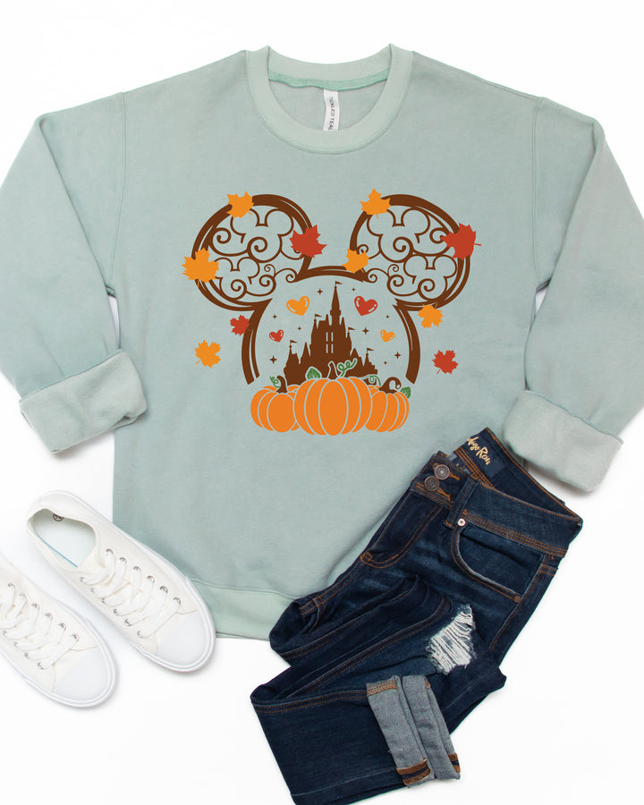 Fall Disney Castle Ears Graphic Sweatshirt