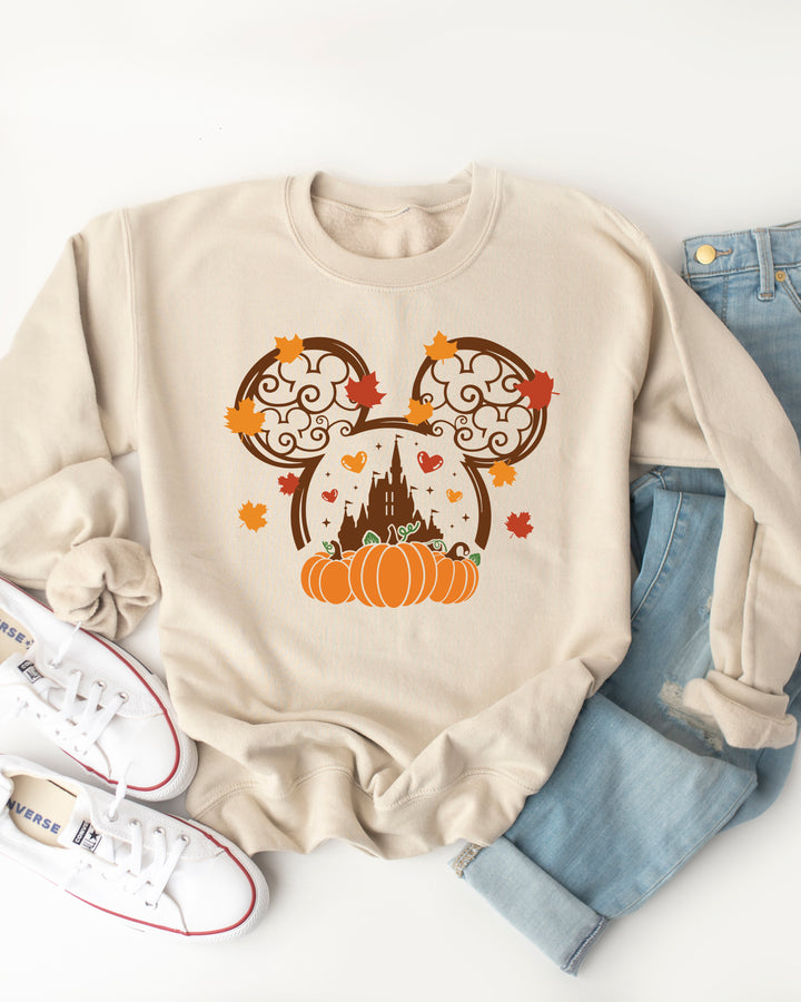 Fall Disney Castle Ears Graphic Sweatshirt