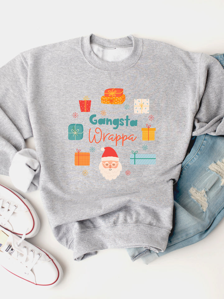 Gangsta Wrapper - Christmas Graphic Sweatshirt