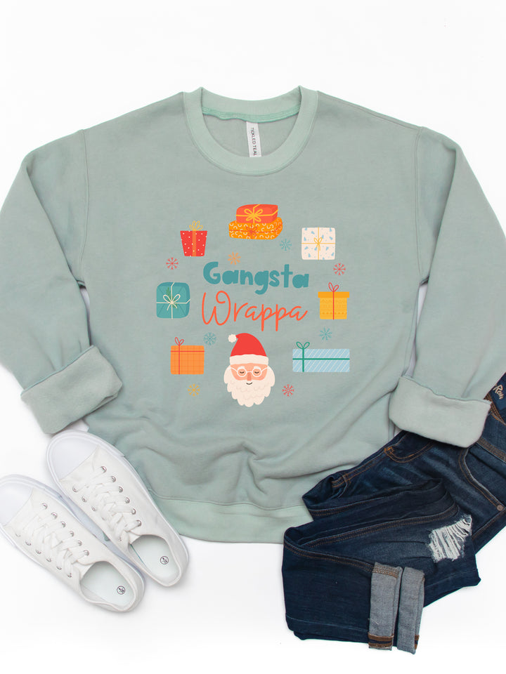 Gangsta Wrapper - Christmas Graphic Sweatshirt