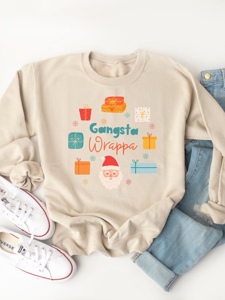 Gangsta Wrapper - Christmas Graphic Sweatshirt