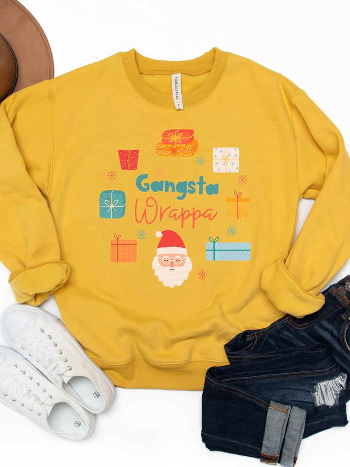 Gangsta Wrapper - Christmas Graphic Sweatshirt