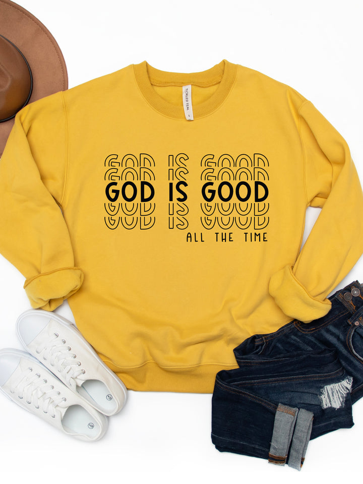 God is Good, All the Time - Faith Graphic Sweatshirt