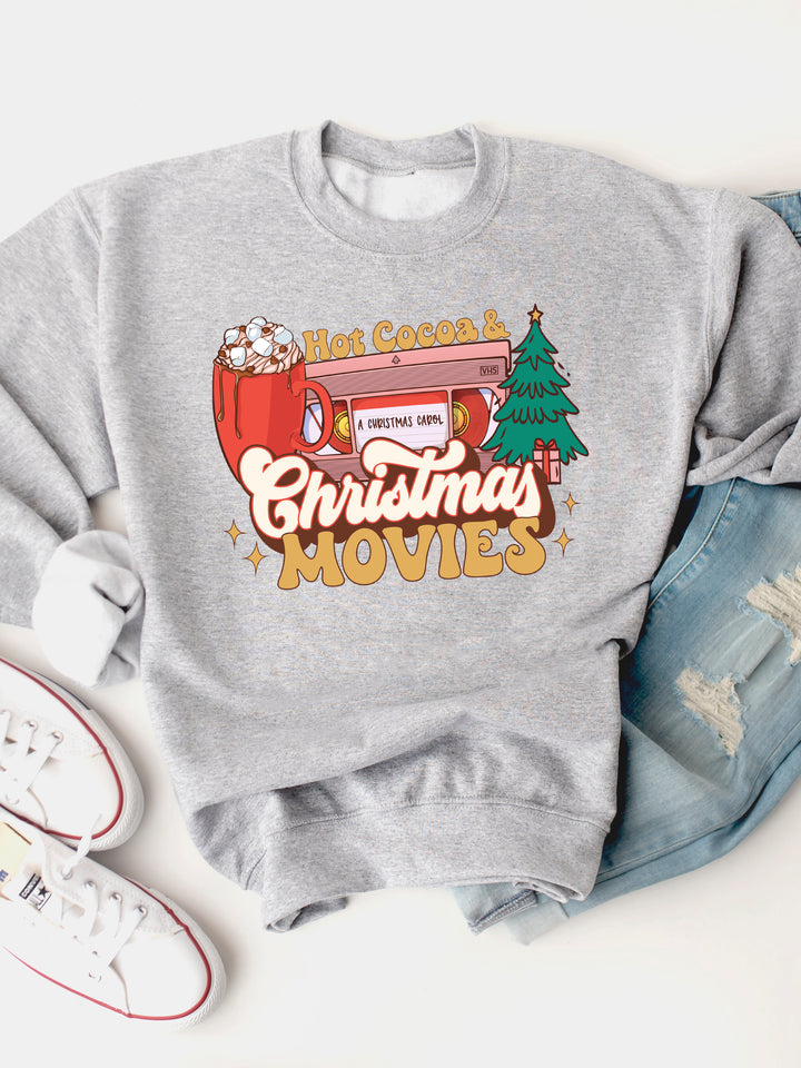 Hot Chocolate & Christmas Movies Graphic Sweatshirt