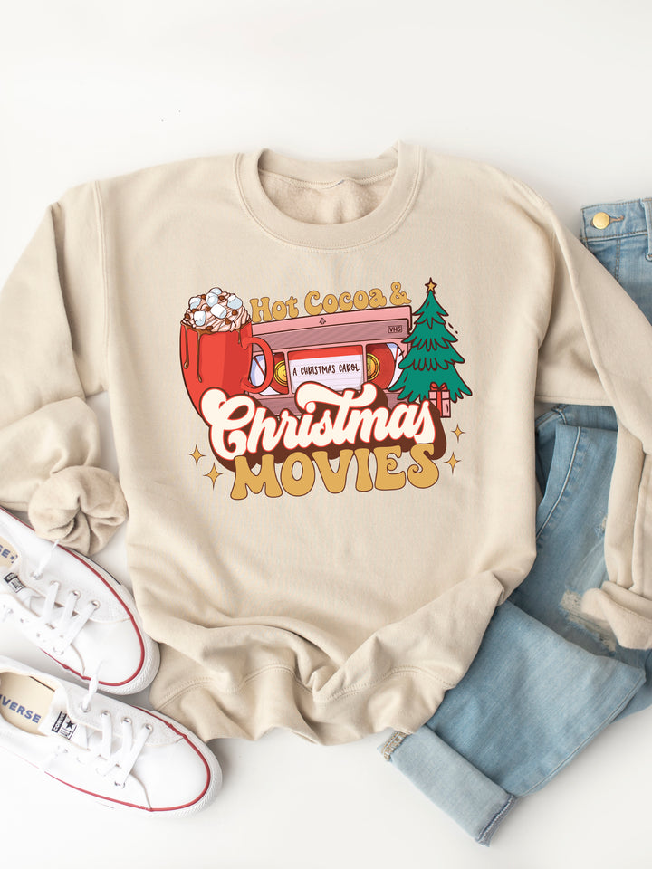 Hot Chocolate & Christmas Movies Graphic Sweatshirt
