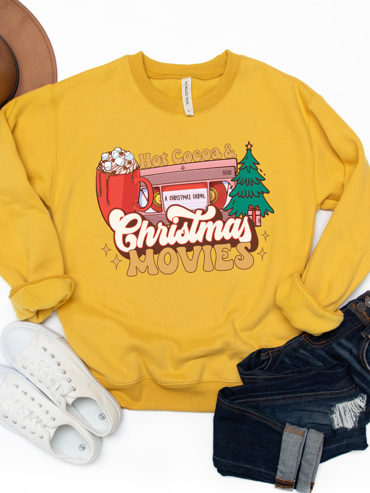 Hot Chocolate & Christmas Movies Graphic Sweatshirt