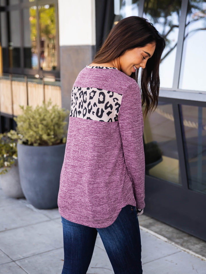 Animal Print Detail Ania Top