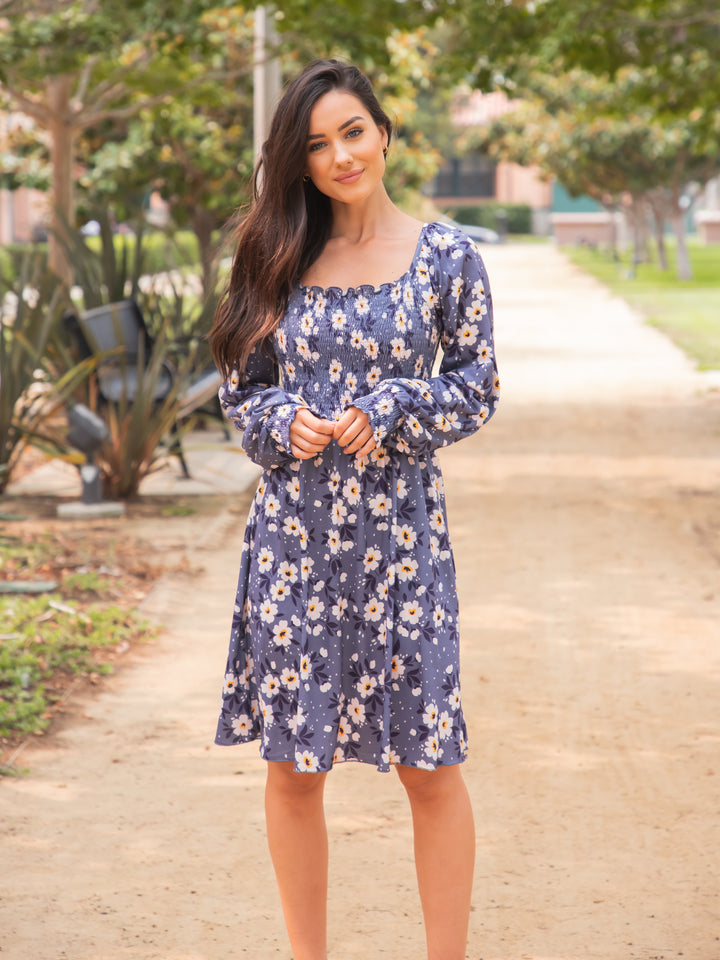 Patterened Smocked Triana Dress
