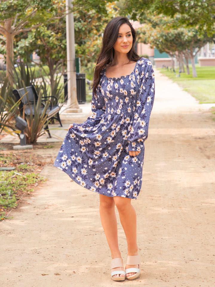 Patterened Smocked Triana Dress
