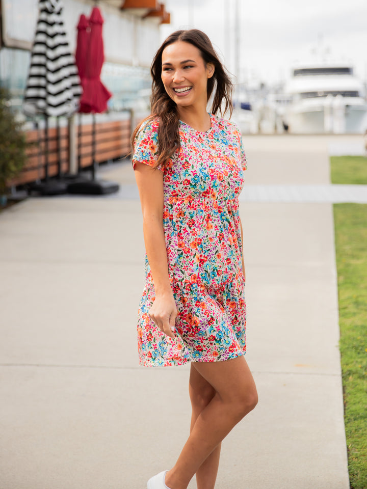 Floral Tiered Babydoll Dress