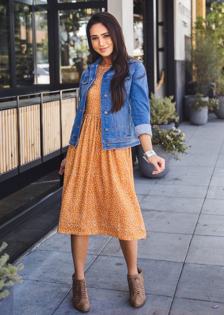 Gathered Waist Side Pocket Penelope Dress