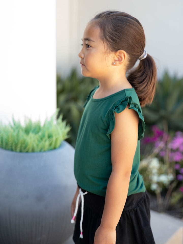 Ruffle Sleeve Little Girl Top