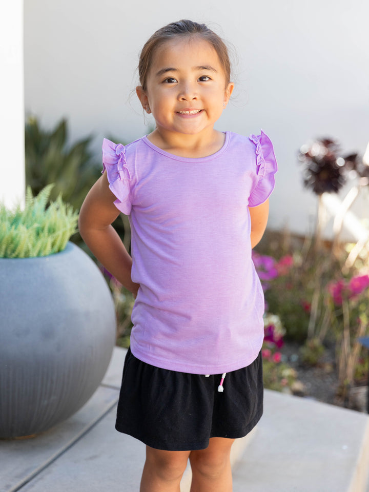 Ruffle Sleeve Little Girl Top