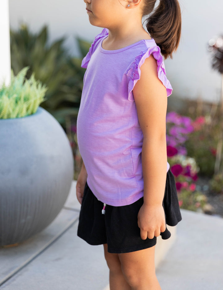Ruffle Sleeve Little Girl Top