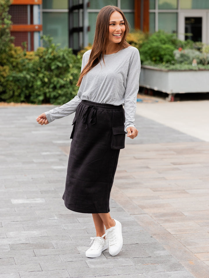 Cargo Sweatshirt Skirt