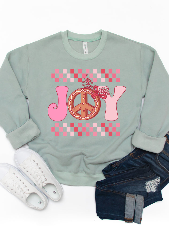 Checkered JOY - Graphic Sweatshirt