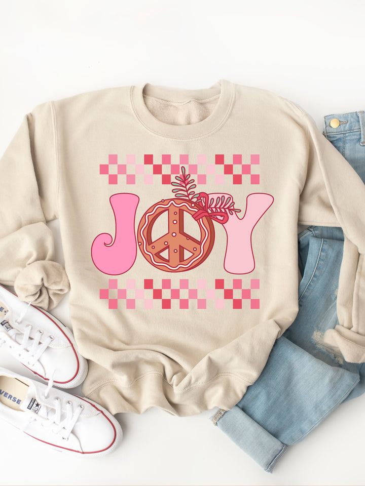 Checkered JOY - Graphic Sweatshirt