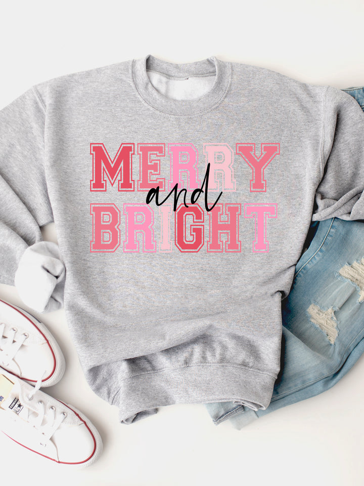 Merry And Bright Pink - Graphic Sweatshirt
