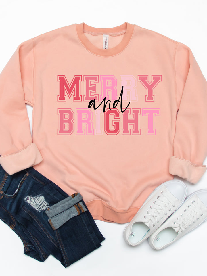 Merry And Bright Pink - Graphic Sweatshirt